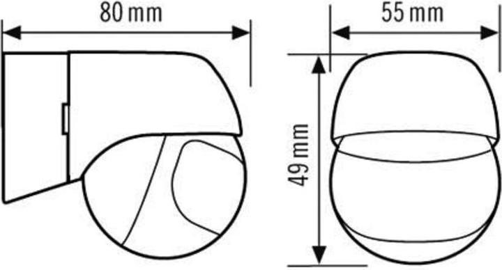 Produktbild Esylux Bewegungsmelder MD 180 Basic weiss (10 m)