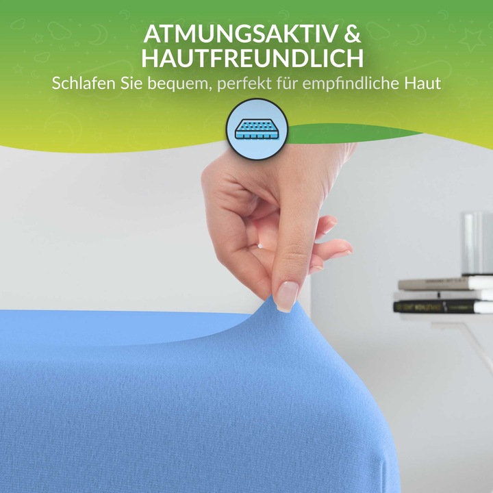 Produktbild Etérea Microfaser Jersey Spannbettlaken (60 x 120 cm, 70 x 140 cm)