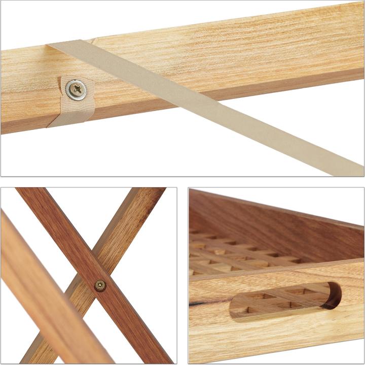 Produktbild Relaxdays Tabletttisch Walnuss