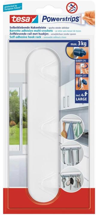 tesa Powerstrips Hakenleiste 3er-Haken