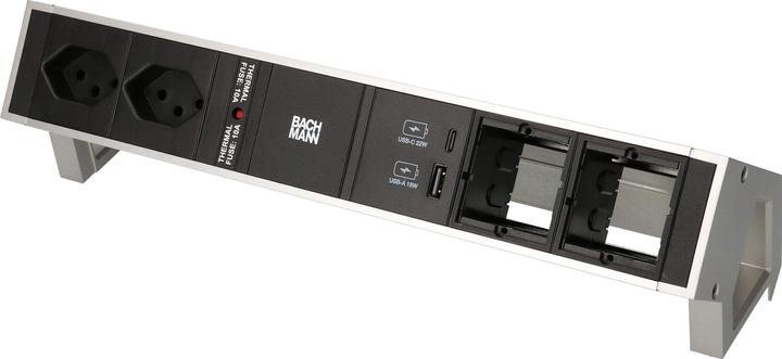 Image du produit Bachmann Multiprise de table DESK 2, 2x T13, 1x USB A/C, 2x Custom (2 x, Type 13)