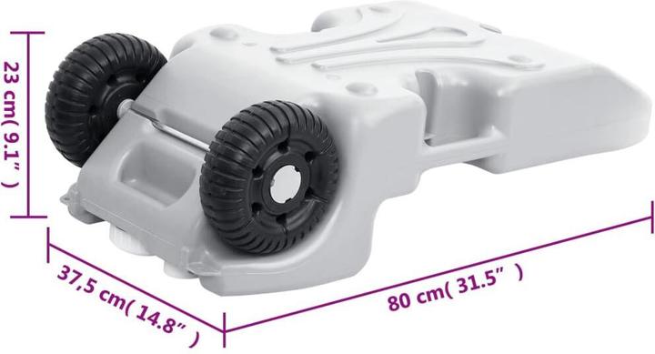 Produktbild vidaXL Camping-Wassertank mit Rollen 25 L Grau