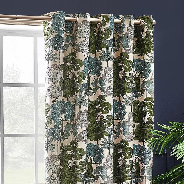 Produktbild Wylder Ösenvorhänge Woodlands Jacquard Floral (117 x 137 cm)