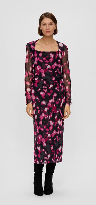 Actual product image S.Oliver Kleid Mesh-Kleid mit Raffung (46)