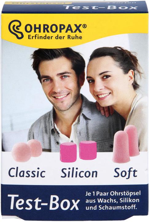 Immagine prodotto Ohropax Tappi per le orecchie Testbox 3 paia assortiti (3 x)