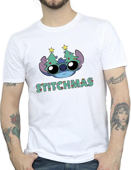 Immagine prodotto Disney Lilo & Stitch Stitchmas Glasses Maglietta Uomo (M)
