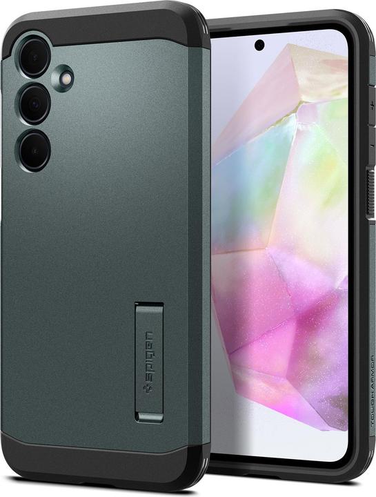 Actual product image Spigen Tough Armor Sam A35 5G zielony/abyss green ACS07518 (Samsung Galaxy A35)