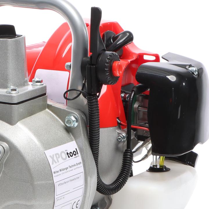 Produktbild XPOtool Benzin Wasserpumpe 1,47kW 38mm 15000l/h 35m Gartenpumpe 2-Takt-Motor (Gartenpumpe)