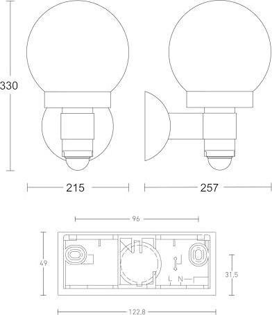 Actual product image Steinel Sensor lamp L (E27, IP44)