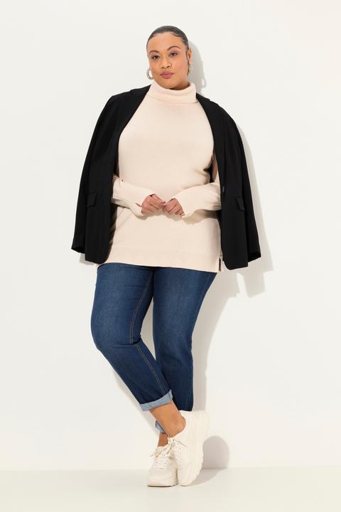 Produktbild Ulla Popken Rollkragenpullover, breite Rippbündchen, Langarm (50, 52)