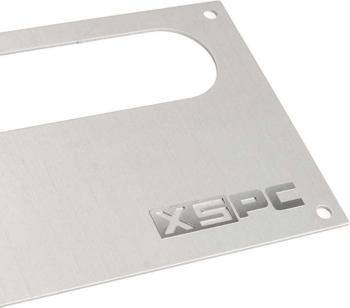 Actual product image XSPC Dual Bayres/Pump Faceplate - silver