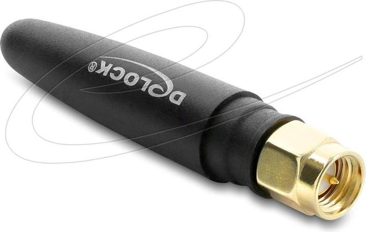 Delock " LTE Antenne SMA Stecker 1,82 dBi omnidirektional starr schwarz"