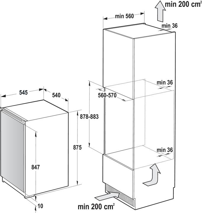 Actual product image Gorenje GORE built-in refrigerator (114 l)