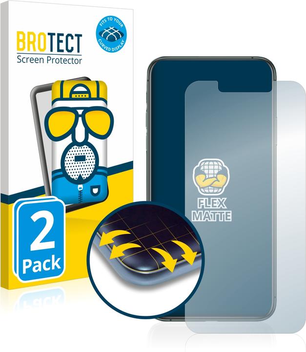 BROTECT Full-Cover Protection Mat (2 pcs, Apple iPhone 11 Pro Max)