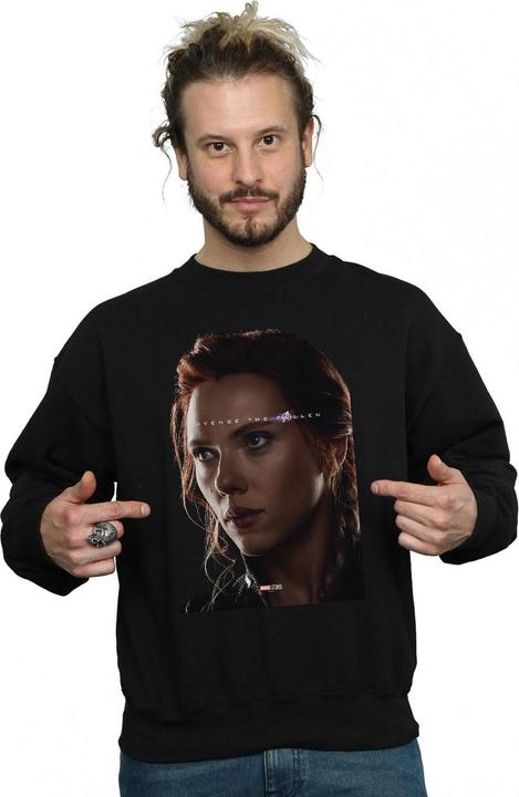 Actual product image Mens Avengers Endgame Avenge The Fallen Black Widow Cotton Sweatshirt (3XL)