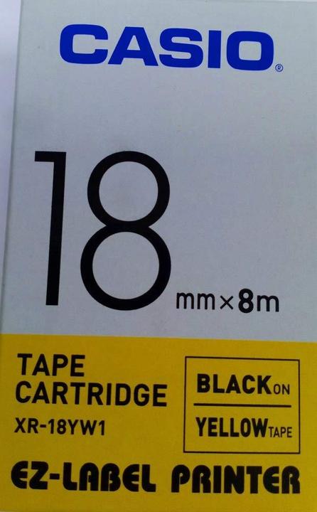 Produktbild Casio Schriftband XR (1.80 cm, Gelb, Schwarz)