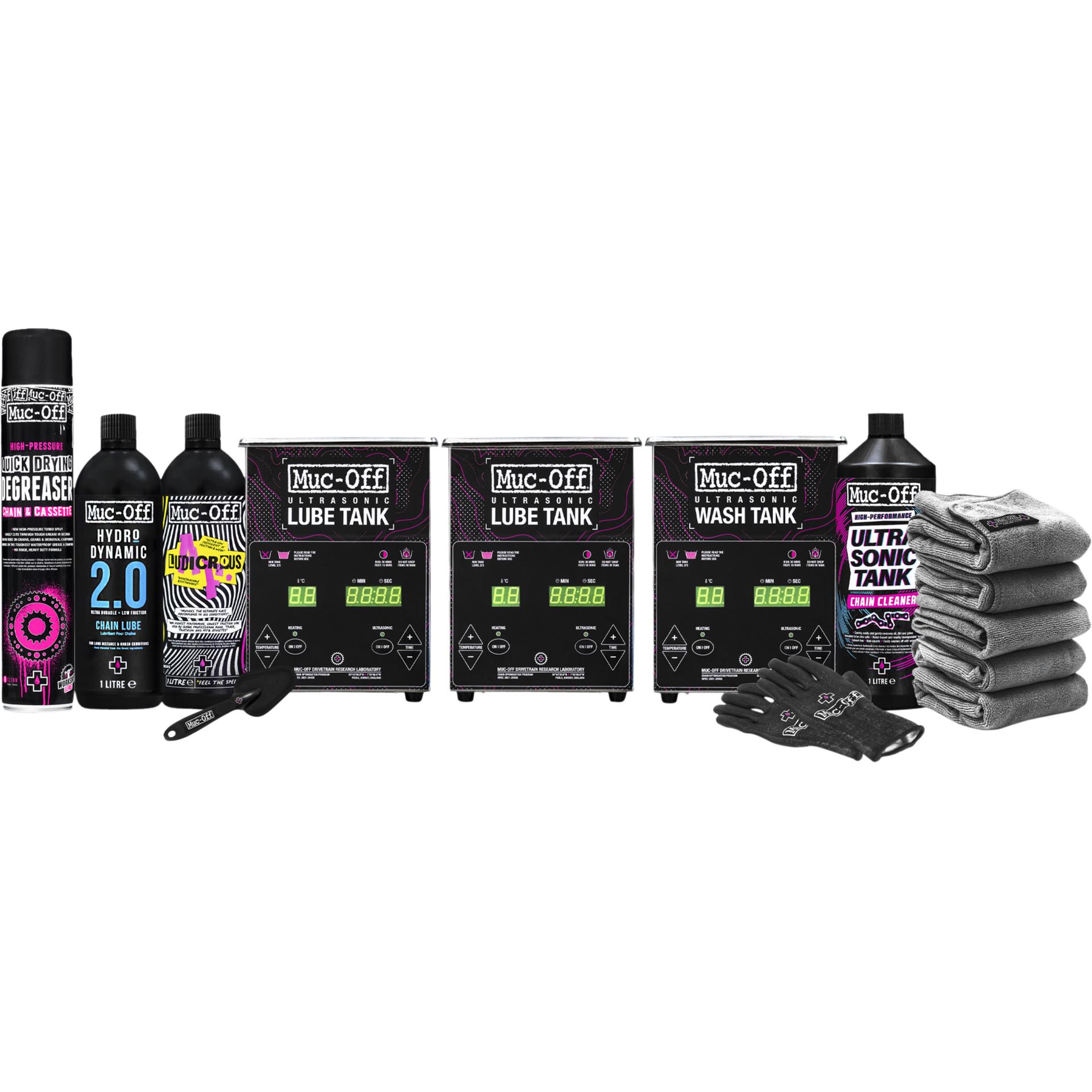 Muc-Off, Veloreinigung + Velopflege, (750 ml, Fahrradreiniger, Pflegeset)