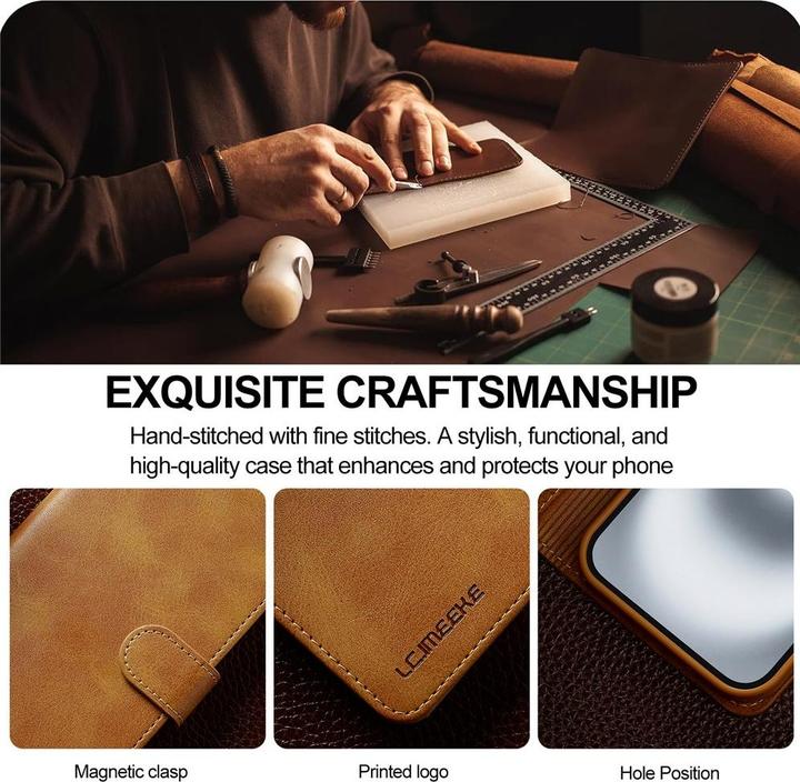 Immagine prodotto Ueli Express Leder Buch Etui Tasche mit Kartenfach (Apple iPhone 17)