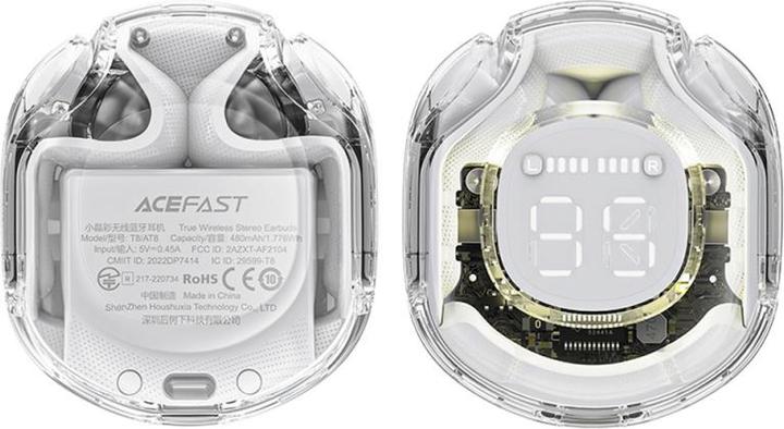 Actual product image Acefast TWS T8 earphones, Bluetooth 5.3 (NC, 7 h, Wireless)