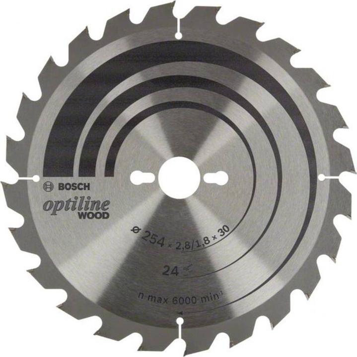 Bosch Professional Zubehör PRO Wood Kreissägeblatt, 254 x 2,8 x 30 mm