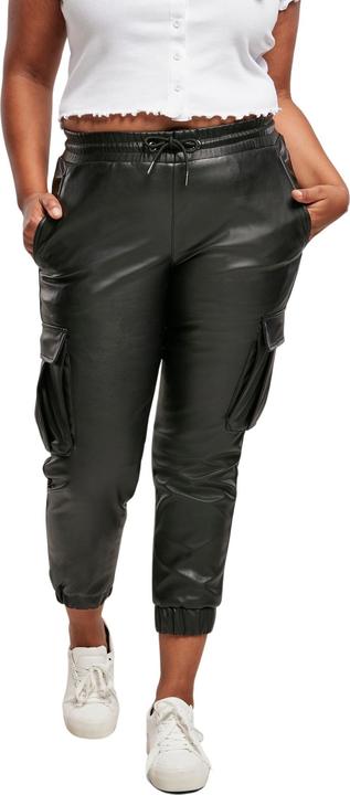 Actual product image Urban Classics Ladies Faux Leather Cargo Pants - 13445 (L)