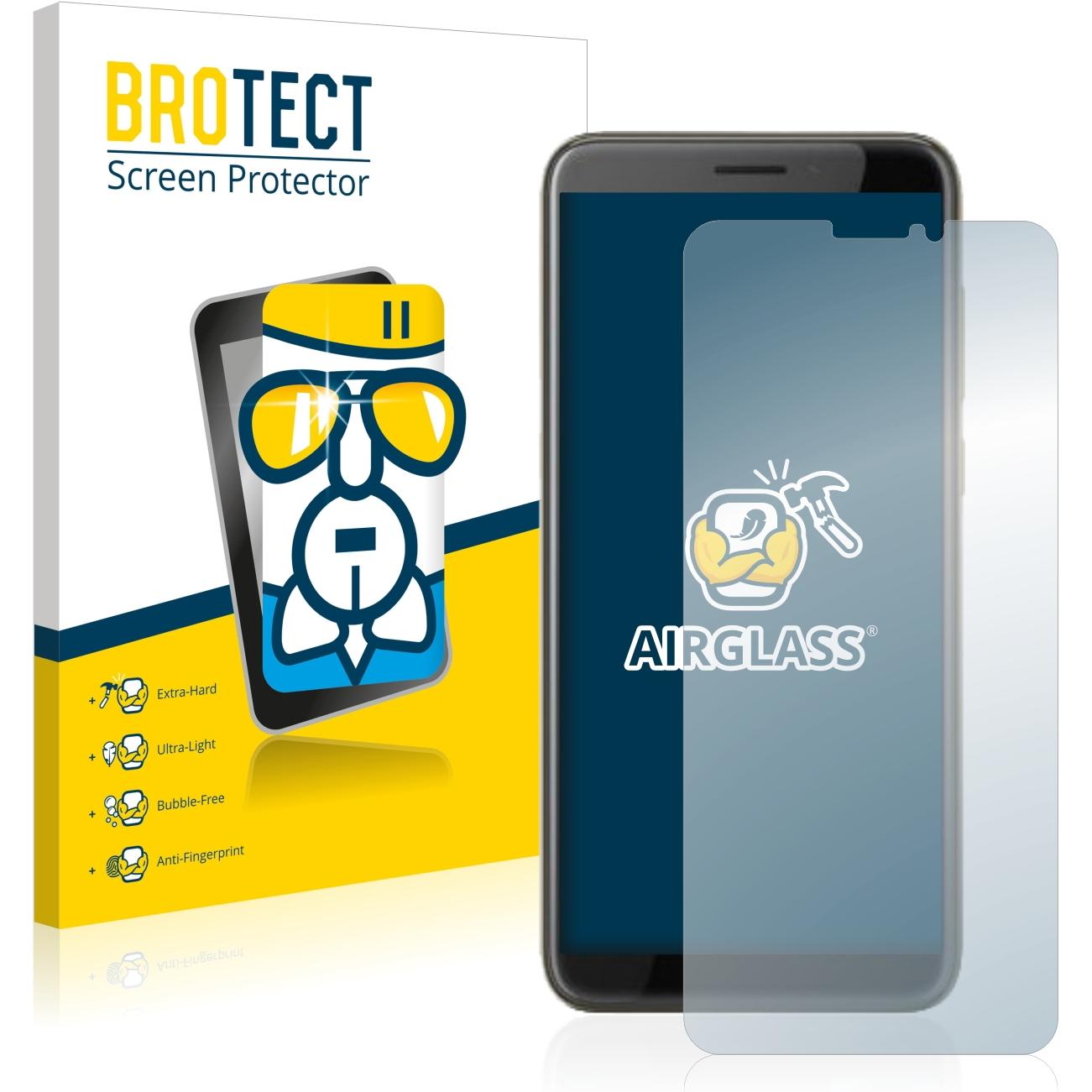 BROTECT AirGlass Premium (1 Stück, HTC Desire 12), Smartphone Schutzfolie, Transparent