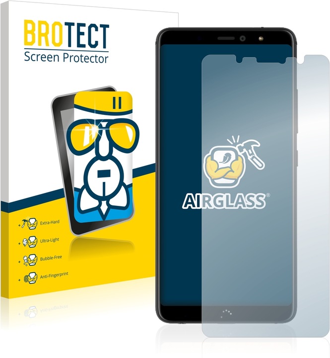 Actual product image BROTECT AirGlass Glass (1 Piece, BQ Aquaris X2)