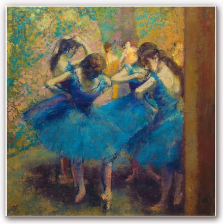 Image du produit Trenddeko Degas - Les danseuses bleues (70 x 70 cm)