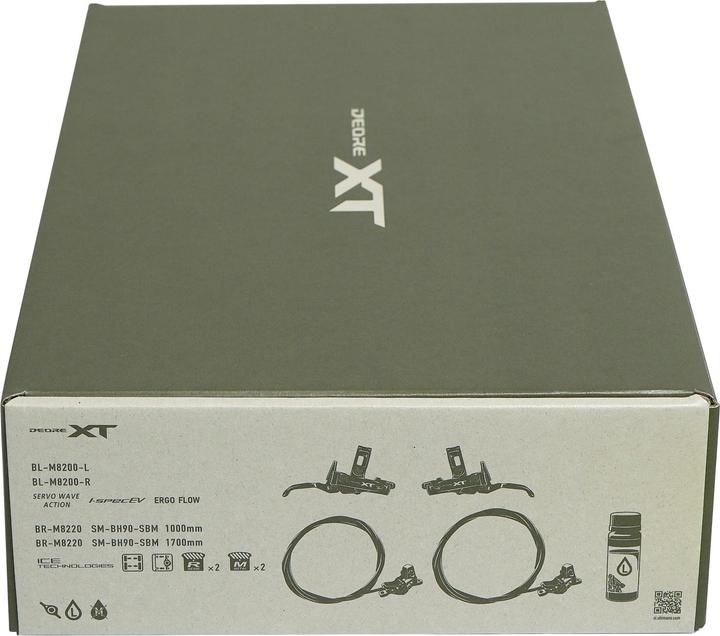 Produktbild Shimano XT BR-M8220 mit BL-M8200 Upgrade Kit (Vorne + Hinten, Bremsset, 4)