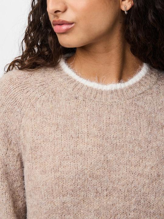 Image du produit Pieces Pcivy Ls O-Neck Contrast Knit Noos Bc (XS)