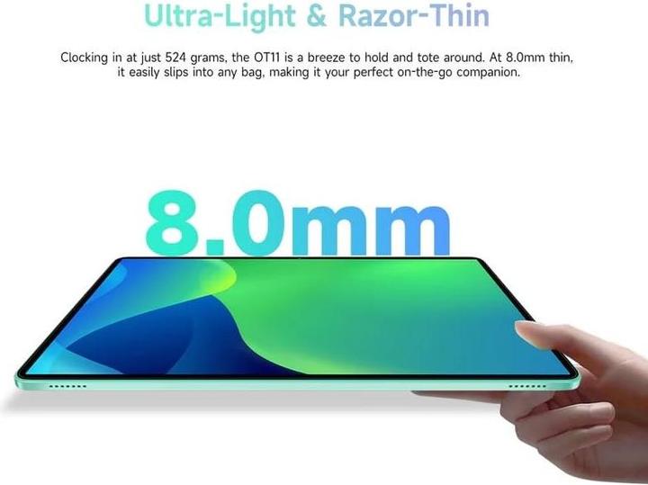Actual product image OBA Android 14 Octa-Core Tablet with 11-Inch Display, 16GB RAM, 128GB Storage, and 8000mAh Battery (11", 128 GB)