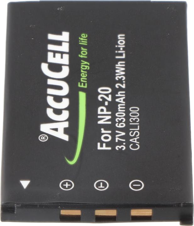 Produktbild AccuCell Akku passend für Casio NP-20 Akkuty Casio Exilim EX-M1, EX-M2, Casio NP20, Sony NP-20DBA