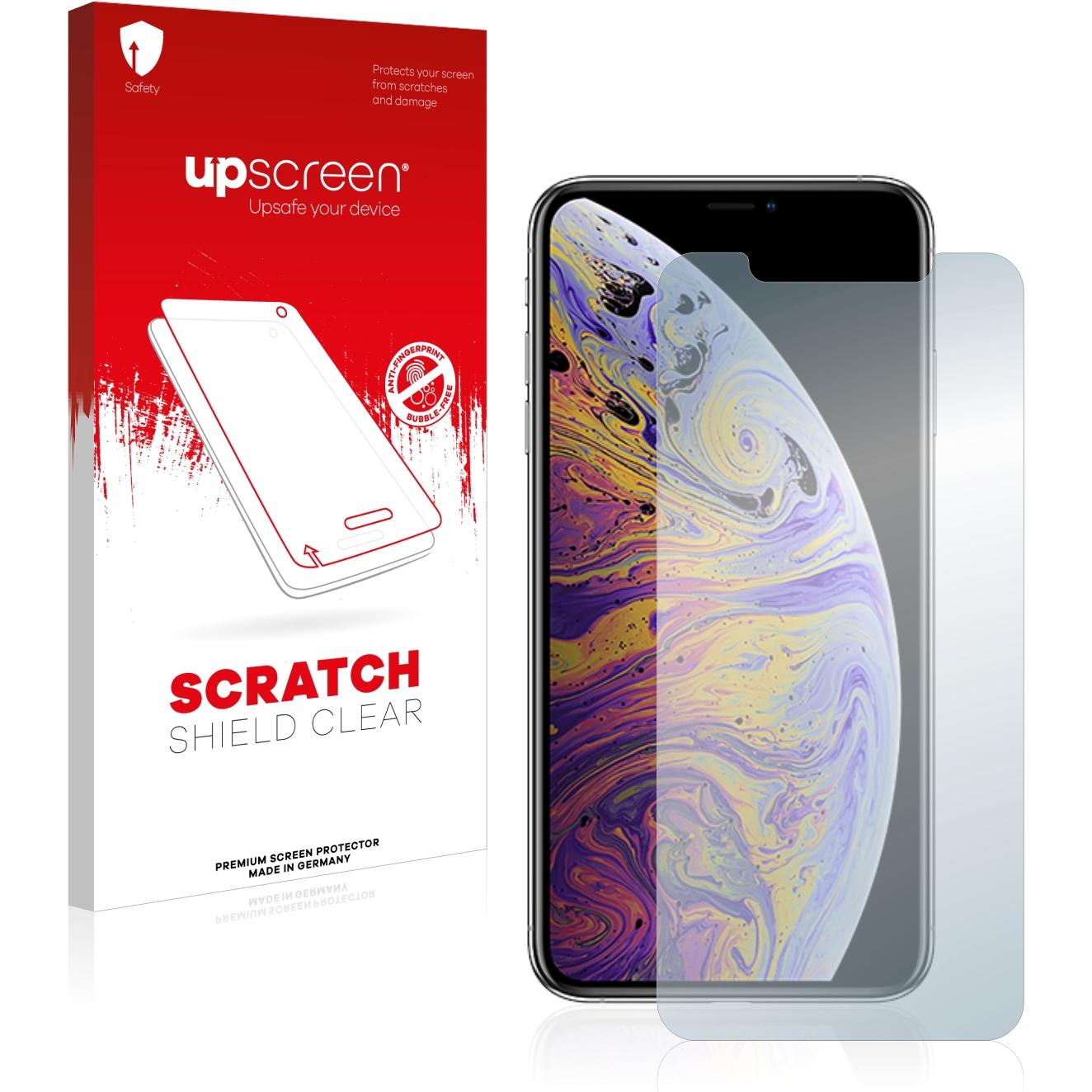 upscreen Scratch Shield Displayschutz (1 Stück, Apple iPhone XS Max), Smartphone Schutzfolie, Transparent