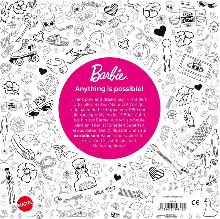 Produktbild Ravensburger Barbie: Das offizielle Malbuch