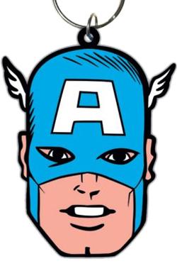 Image du produit Pyramid Captain America: Gummi-Schlüsselanhänger Face