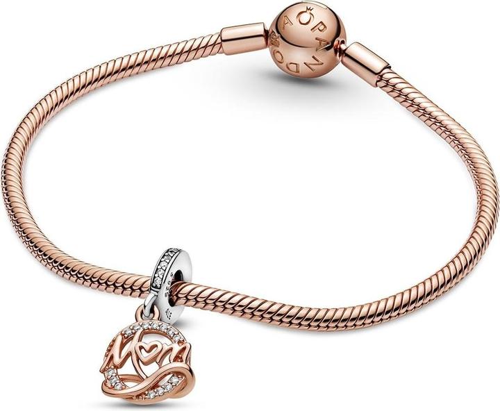 Actual product image Pandora Rose Mum and Infinity Charm (Metal, rose gold-plated)
