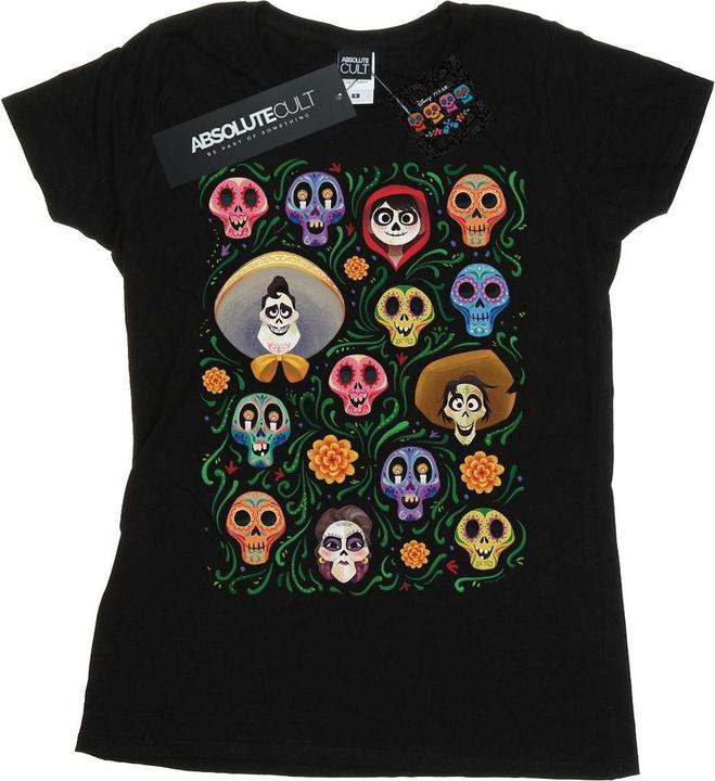 Actual product image Disney Womens/Ladies Coco Heads Pattern Cotton T-Shirt (S)