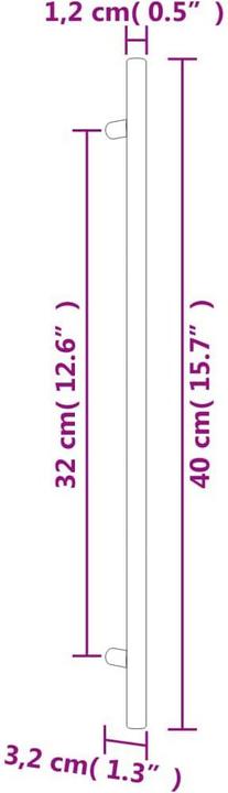 Produktbild vidaXL Möbelgriffe 20 Stk. Schwarz 320 mm Edelstahl,Farbe