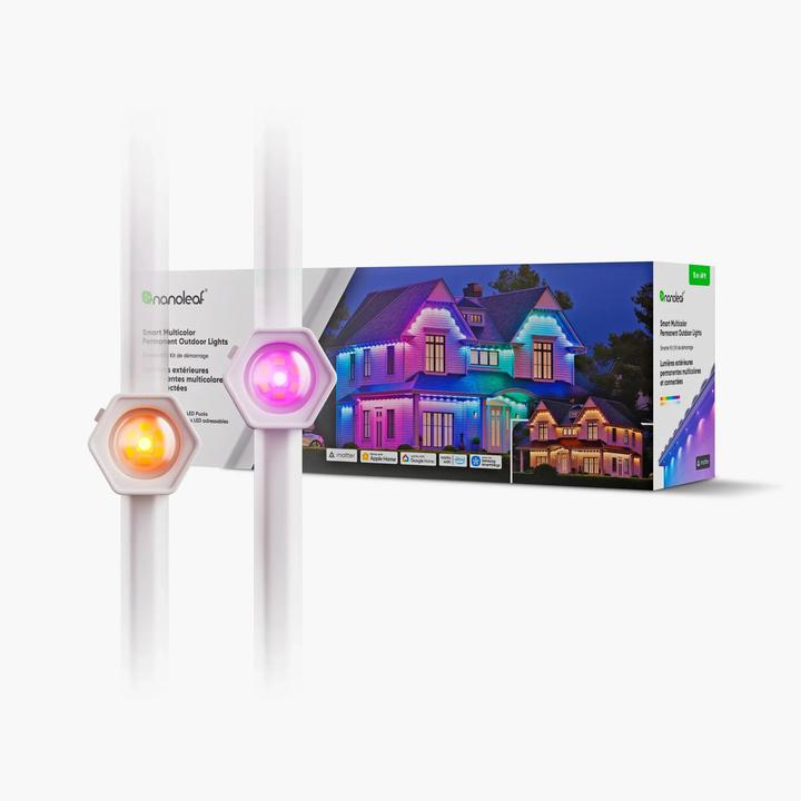 Image du produit Nanoleaf Permanent Outdoor Lights Smarter Kit 15 Meter (Blanc, Multicolore, RGB, 1500 cm, Extérieur, Intérieur)