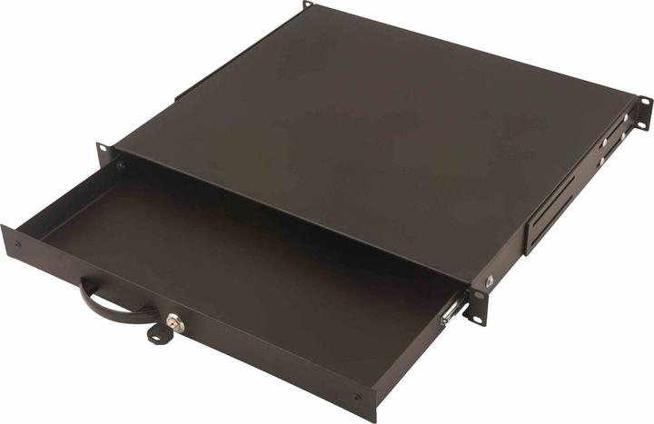 Immagine prodotto Digitus Cassetto per tastiera 1U 48,3cm 19inch chiudibile a chiave ed estensibile nero RAL9005