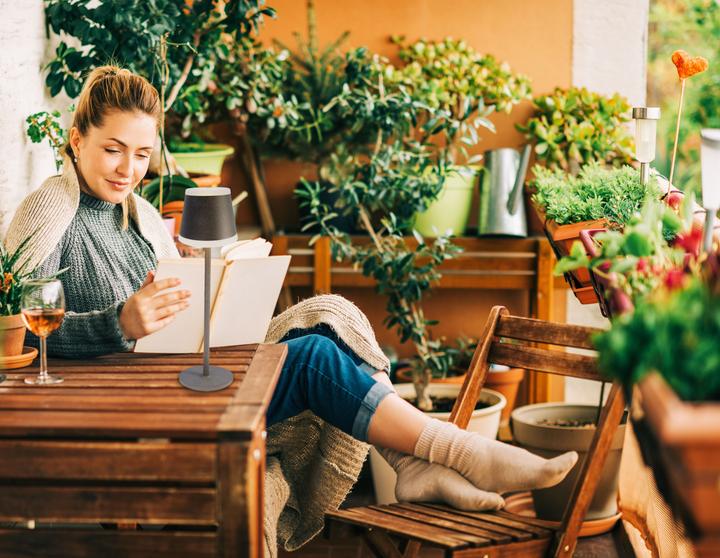 Produktbild Globo Tischleuchte Ridley I grau matt LED (350 lm)