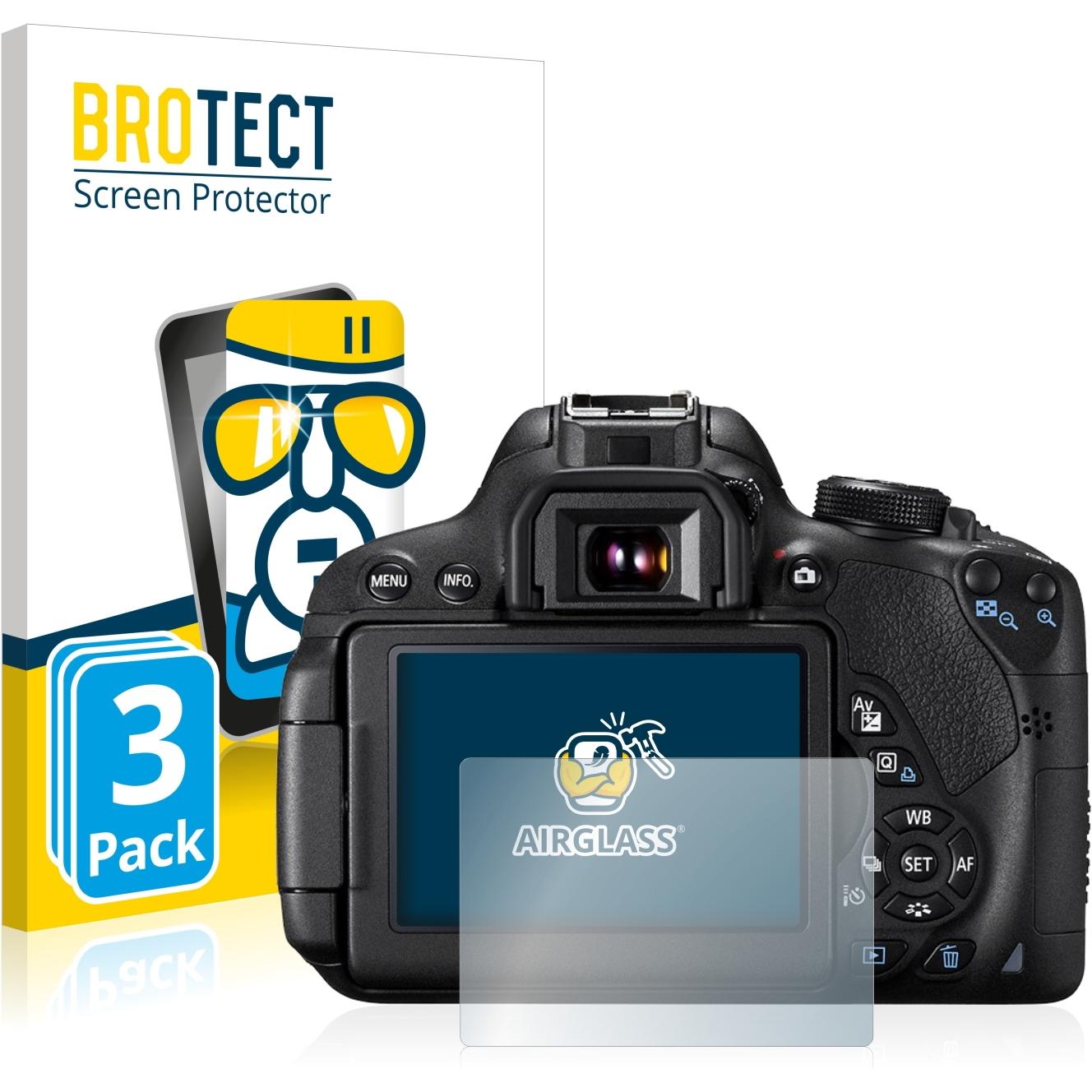 BROTECT AirGlass Panzerglasfolie (Displayschutz, EOS 700D), Kameraschutz