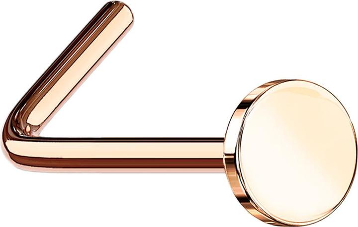 Produktbild Star Piercing Nasenstecker gewinkelt rosegold mit Scheibe (ohne Messing, Chirurgenstahl 316L)