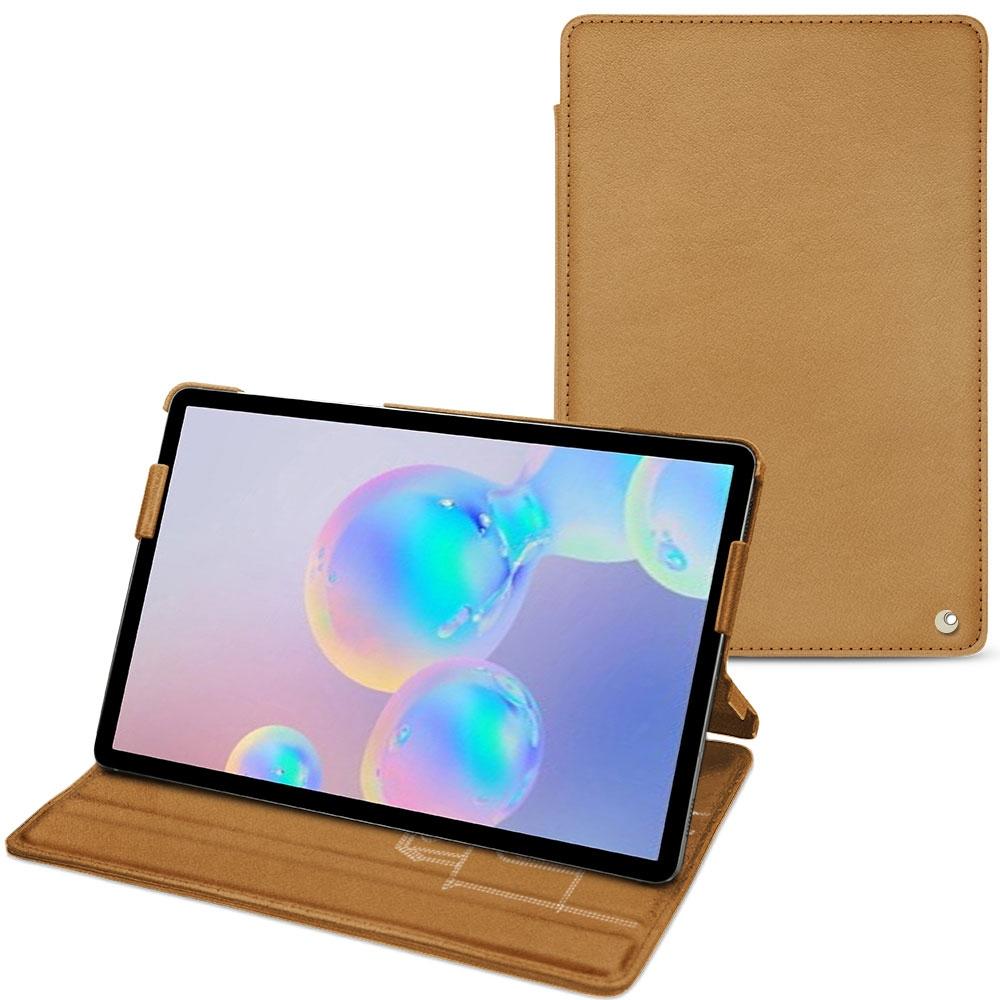 Noreve Lederschutzhülle horizontal (Galaxy Tab S6), Tablet Hülle, Braun