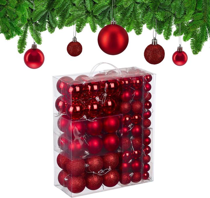 Immagine prodotto Relaxdays Weihnachtskugeln 138er Set (138 -parte)