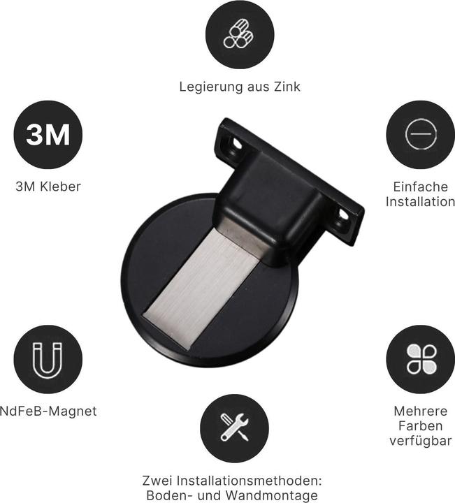 Image du produit Hermex Magnetischer Türstopper Türdämpfer Türschnäpper Türpuffer Türkeil (1 pièce(s))