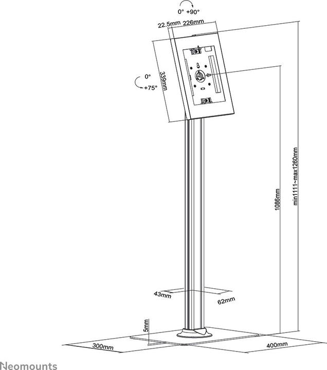 Produktbild Neomounts Tablet-Bodenständer