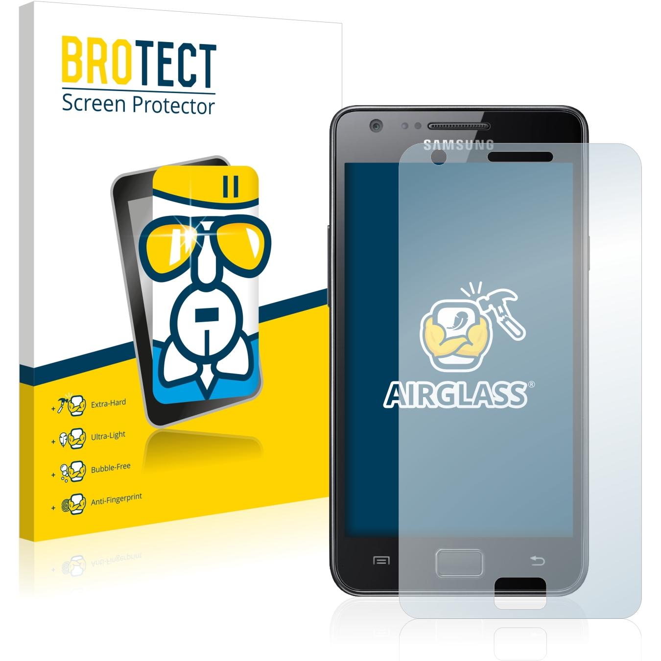 BROTECT AirGlass Premium (1 Stück, Samsung Galaxy S2), Smartphone Schutzfolie, Transparent