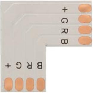 Velleman, LED Streifen, FLEXIBLER PLATINEN-STECKVERBINDER - L-FÖRMIG - RGB-FARBE - 10 mm (2 cm)