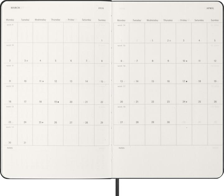 Actual product image Moleskine Geschäftsagenda Weekly (13 x 21 cm, English)
